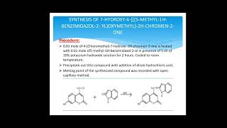 “SYNTHESIS OF NOVEL COUMARIN DERIVATIVES BY USING GREEN CATALYST” [upl. by Beitz]