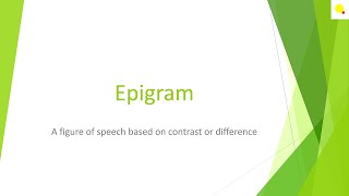 Epigram  A figure of speech  Rhetoric  iSmart Edu [upl. by Dreher]