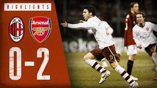 Fabregas from 30 yards  AC Milan 02 Arsenal  March 4 2008  Arsenal Classics [upl. by Booker20]