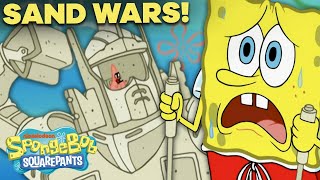 SpongeBob and Patrick Start a Sand Castle War  Full Scene  SpongeBob [upl. by Barr]