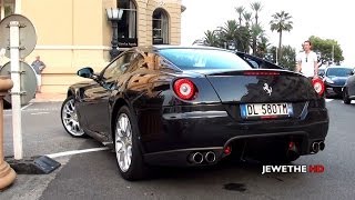 Ferrari 599 GTB Fioranos in Monaco Startups Accelerations and more 1080p Full HD [upl. by Bettzel]