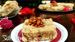 Badam Akhrot Halwa Recipe by sisters home [upl. by Fotinas]