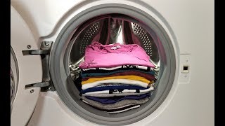 Experiment  Tshirts  in a Washing Machine  full laundry [upl. by Cutler679]