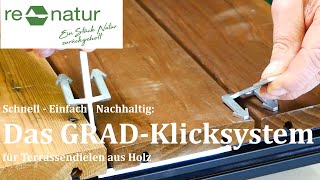 Perfekte Unterkonstruktion für Terrassendielen aus Holz Das GradKlicksystem [upl. by Amersham]