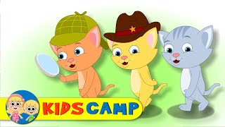 Three Little Kittens  Nursery Rhymes And Kids Songs by KidsCamp [upl. by Itsym]