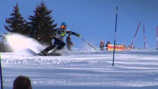 HQ Super slow motion skiing FHD slalom and giantslalom Elle [upl. by Arracahs]