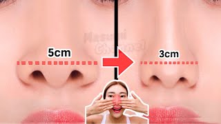 SLIM NOSE MASSAGE Get Sharper Higher Slimmer Nose Naturally with This Face Exercise [upl. by Sarnoff682]