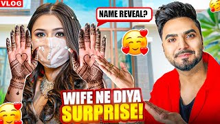 Hone wali wife ne diya surprise😍karwachauth special [upl. by Jule543]