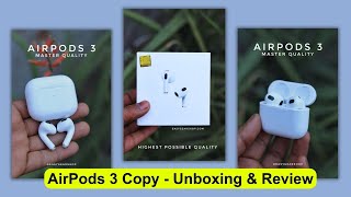 AirPods 3 Copy  Unboxing and review by EASYGEARSHOP  Best AirPods 3 Alternative [upl. by Notsob390]