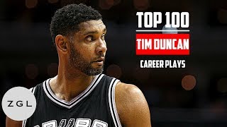 Tim Duncan Top 100 Plays The Ultimate [upl. by Noland]