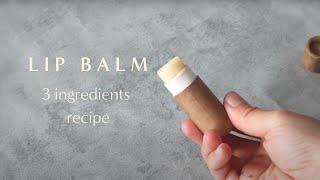 How to make all natural lip balm 3 ingredients [upl. by Lahcsap]