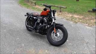 Harley Davidson Forty Eight with Vance and Hines Short Shots LOUD BAFFLES [upl. by Ahsan]