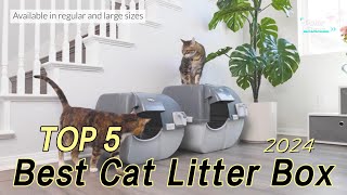 TOP 5 Best Cat Litter Box 2024 [upl. by Atineg]