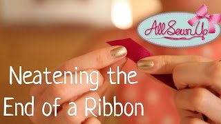 Neatening the End of a Ribbon Sewing Tips [upl. by Leeland75]