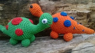 Amigurumi Dinosaurier  mit Rassel  Häkelanleitung  Tutorial [upl. by Sessilu838]