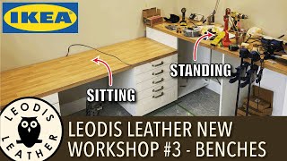 Leodis Leather New Workshop  3 Starting the Benches IKEA METOD Kitchen Units [upl. by Pinelli86]