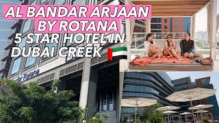 AL BANDAR ARJAAN BY ROTANA  5 Star Hotel in Dubai Creek Room Tour Breakfast [upl. by Flor297]