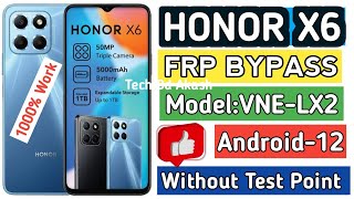 🔥HONOR X6 VNELX2 FRP UNLOCK WITHOUT TEST POINT VNELX2 GOOGLE ACCOUNT REMOVE 1 CLICK UNLOCK 2024✅ [upl. by Anaicilef]