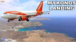 LANDING IN MYKONOS AIRPORT  GREECE 4K [upl. by Lechner115]