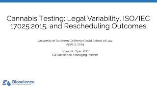 Legal Variability ISOIEC 170252015 and Potential Rescheduling Outcomes in Cannabis Testing [upl. by Nwahsor675]