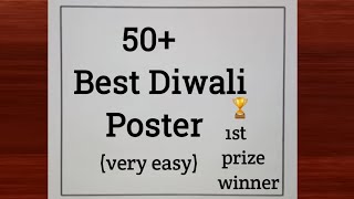 Best Diwali Poster Drawing  Diwali Poster Happy Diwali Drawing Diwali Festival Drawing [upl. by Enattirb]