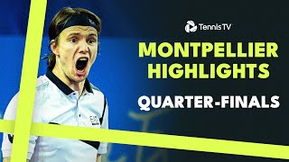 Rune Bublik AugerAliassime Coric amp More Feature  Montpellier 2024 QuarterFinal Highlights [upl. by Marin231]