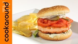 Hamburger di pesce con salmone  Secondi sfiziosi [upl. by Dinerman504]