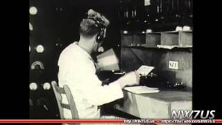 Vintage 1944 Radio Operator Training How to Send Morse Code CW by Hand [upl. by Barbur]