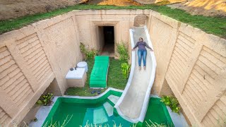 I Build The Most Amazing Under Earth Villa with Underground Slide into Swimming Pool [upl. by Dewie]