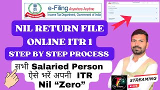 How to file nil income tax return I itr 1 filing process step by step I file income tax return itr1 [upl. by Hteik98]