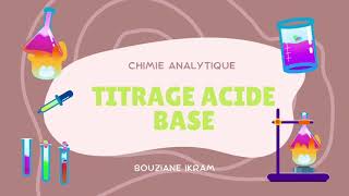 Chimie analytique  titrage acide base [upl. by Adnuahsor]