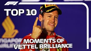 Sebastian Vettels Top 10 Moments Of Brilliance [upl. by Bonaparte]