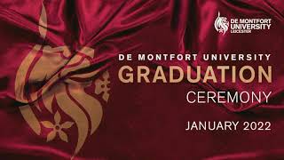 DMU January Graduations 2022 Friday 21 January 5pm [upl. by Abita572]