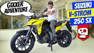 ¡NUEVA Suzuki VStrom 250 SX ¿Es una Gixxer 250  Primeras impresiones  Alets Go [upl. by Trebeh]