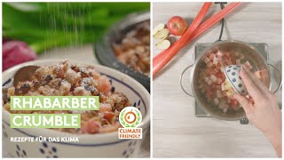 RhabarberApfel Crumble  tibits Rezepte für das Klima [upl. by Silvio]