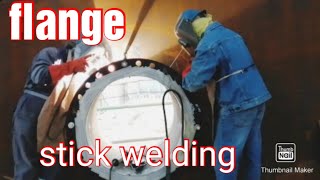 stick welding flange 32diainch [upl. by Bartosch]