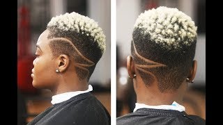 COUPE DÉGRADÉ FEMME AVEC DESIGN [upl. by Theodor]