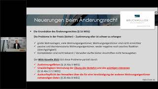 WKOÖ Immobilien und Vermögenstreuhänder  Webinar Wohnungseigentumsgesetz WEGNovelle 2022 [upl. by Thorne]