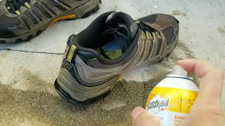 DIY Shoes Water Repellent Testing Fabric Protector Spray [upl. by Dawkins818]