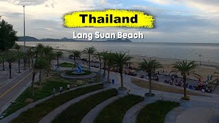 Walking at Lang Suan Beach Thailand [upl. by Asyal]