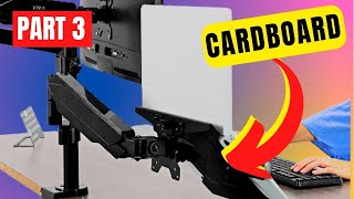 Durable DIY Cardboard Laptop Mount for VESA Arm  PART 3 [upl. by Warchaw]