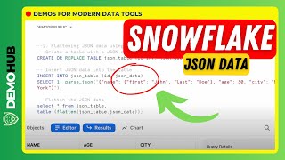 Snowflake Tutorial  Working With JSON In Snowflake Variant Datatype  Complete Guide  Demohubdev [upl. by Vrablik744]