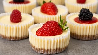 Easy Mini Cheesecakes Recipe [upl. by Corvin106]