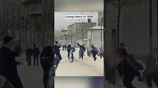 1896 Snowball Fight in Lyon France Colorized VS 2023 [upl. by Asset]