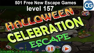 Walkthrough 501 Free New Escape Games level 157  Halloween celebration escape  Complete Game [upl. by Aniram]