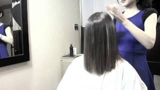 Dry Hair Cut  Natural Long Bob [upl. by Olin777]