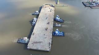 Bayou Chene Floodgate 2019 emergency assembly [upl. by Tanney]