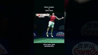 Viktor Axelsen and Chen Long at China Open 2016 Set 3 P5 [upl. by Ecilahc]