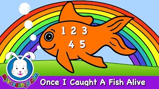 Once I Caught a Fish Alive  nursery rhymes and baby songs [upl. by Ahtiekahs]