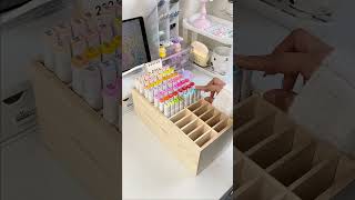 Were loving this bamboo organizer  it makes our markers look so sleek on the shelf ❤ [upl. by Brandt]